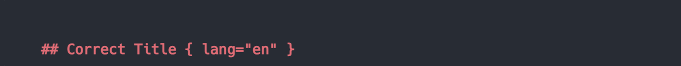 Correct Title Syntax - Dark